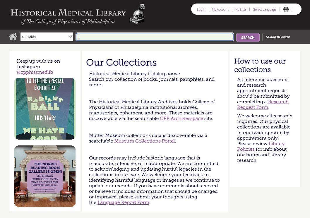 Historical Medical Library Philadelphia