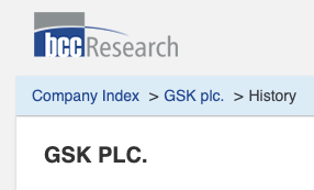 BCC Research GSK entry screenshot